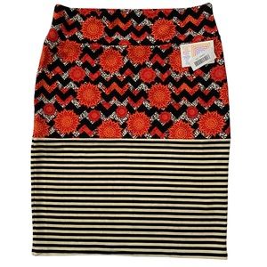 NWT LuLaRoe Cassie Skirt Stripes & Sun Print Women’s Plus Size 3XL